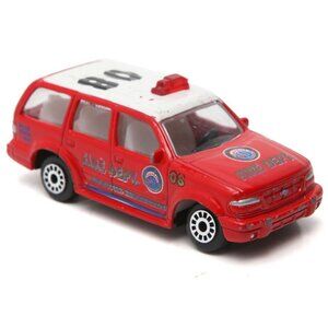 REALTOY Ford Explorer Fire Department Truck SUV Die Cast Metal Toy Car Red #08